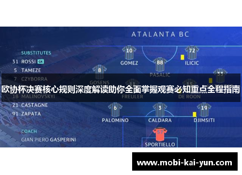 欧协杯决赛核心规则深度解读助你全面掌握观赛必知重点全程指南